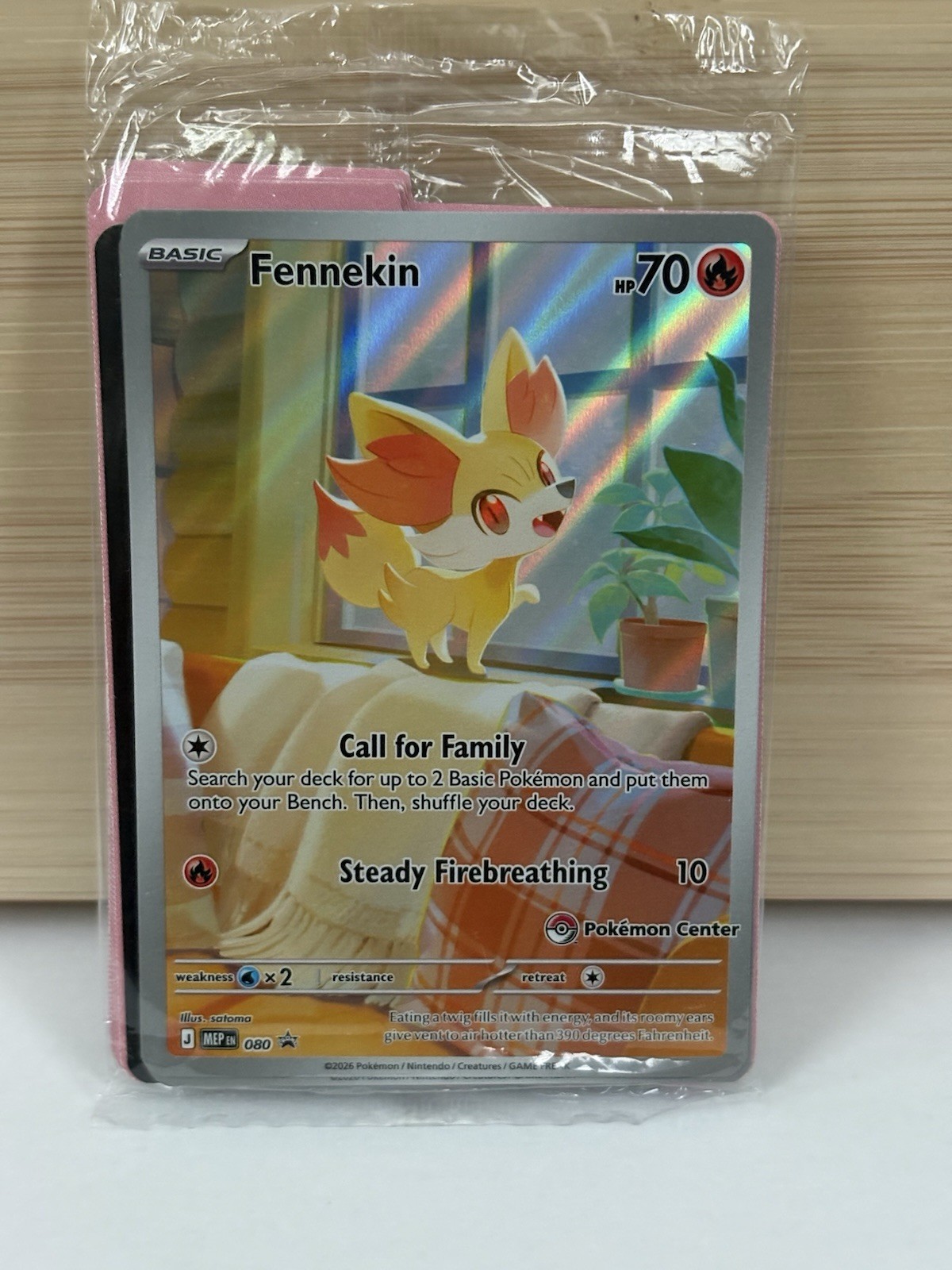 Fennekin 080 Chaos Rising Pokemon Center Stamped Black Star Promo Sealed