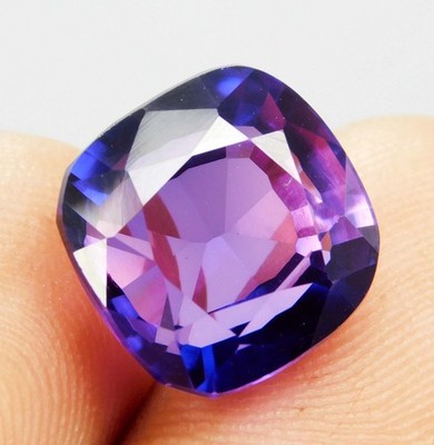 Extremely Rare Purple Tanzanite Cushion Cut Natural 9.45 Ct Certified Loose Gem