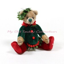 Gund Miniature Collectable Teddy. Holly Bear Signed by Janet Wilson Rare Vintage