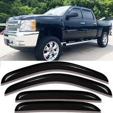 94515 Side Window Visor Rain Guards for 07 2007-2014 Silverado/Sierra Crew Cab