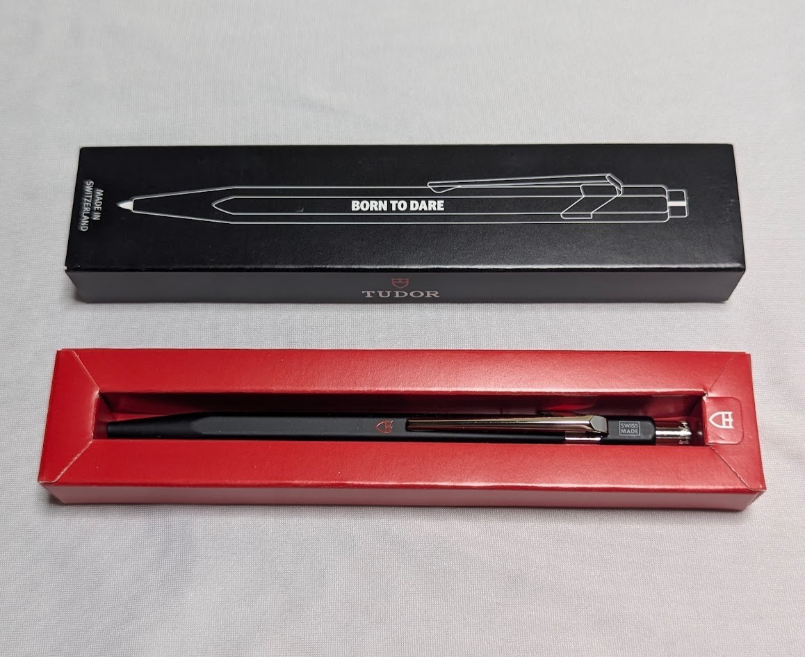 TUDOR Watch Pen - RARE - Beautiful Caran D'Ache 849 Born To Dare Logo  NEW w/Box