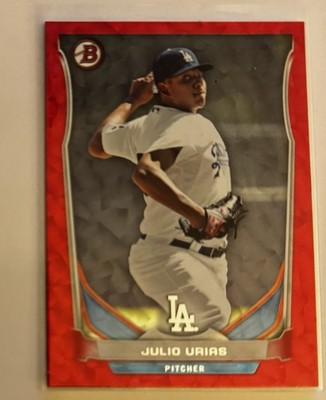 JULIO URIAS  -  2014 BOWMAN DRAFT TOP PROSPECTS RED ICE    #ED/150 