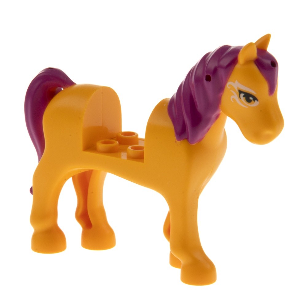 1x LEGO Animal Horse Elves Bright Orange Mane Magenta Firebolt 6192105