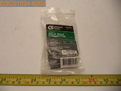 Commercial Electric Split Bolt Connector Copper #4 Str-#1/0 Str, 526842, E178441