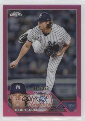 2023 Topps Chrome Magenta Refractor 348/399 Gerrit Cole #213 w5p