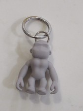 Kipling Monkey Keychain Key Ring Gray NEW