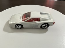 Hot Wheels 1987 Speed Fleet Ferrari Testarossa UH White LOOSE Metal Base