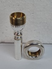 VTG. BOB REEVES HOLLYWOOD C.A FLUGELHORN MOUTH PIECE SILVER PLATE.