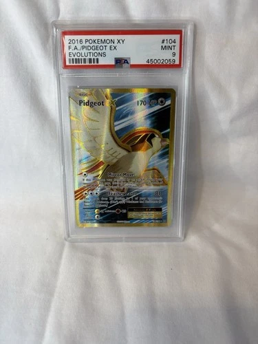 2016 Pokemon XY Evolutions #104/108 Pidgeot EX Full Art FA PSA 9 MINT