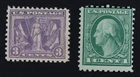 CKStamps: US Stamps Collection Scott#537 Mint NH OG #542 LH OG Spot Thin