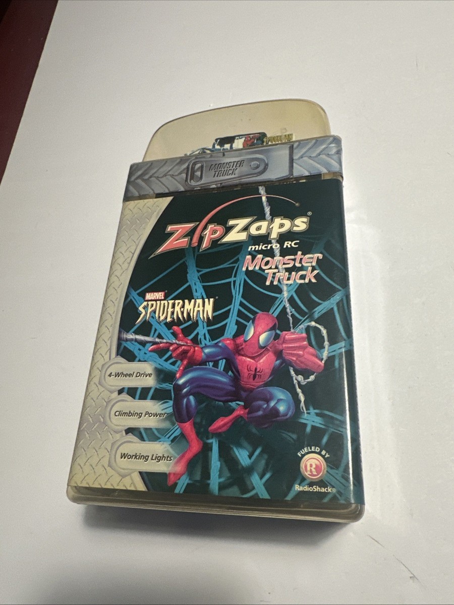ZipZaps Micro RC Monster Truck Marvel Spiderman Radioshack 2004 IN
