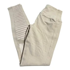 Alo Yoga Leggings Women's S Pink Moto Textured Skinny Leg Mid Rise Stretch