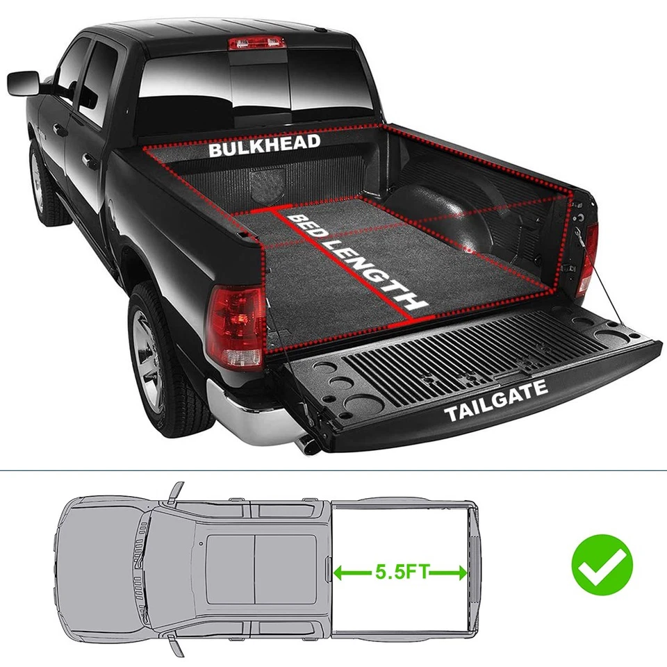 Cubierta Tonneau de aluminio retráctil de plataforma de camioneta de 5,5 ft para Ford F-150 F150 2017-2025 Foto 2 de 4