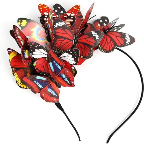 Tea Party Butterfly Fascinator Flower Wreath Headwear