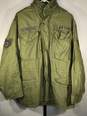 Vintage Vietnam US Air Force M-65 Field Coat Mens Sm Short Green OG-107 Jacket