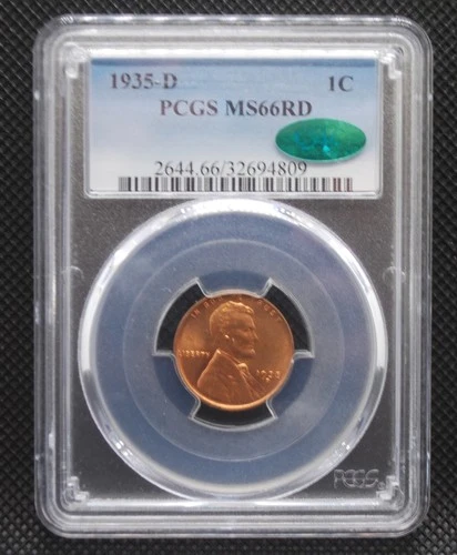 1935 D 1 CENT - MS 66 RD CAC - PCGS