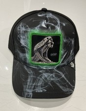 Goorin Bros The Farm Dead Presidents Snake Drip Smoke Black Trucker Hat - NWT