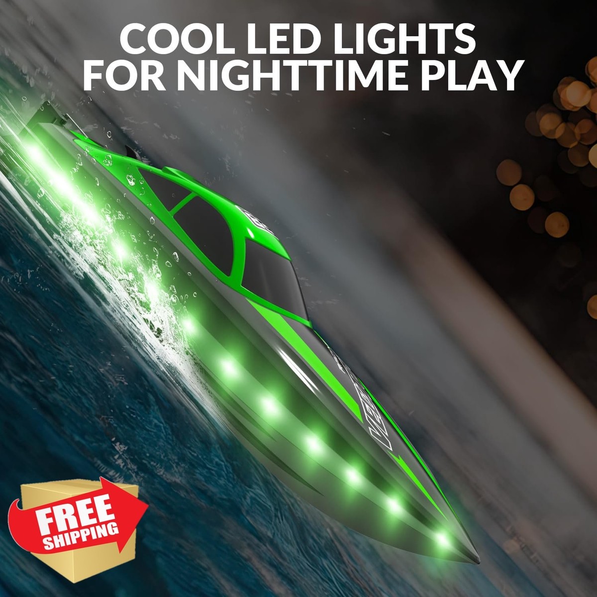 VOLANTEXRC Fast RC Boat 20MPH Green - 2 Batteries Adults Lake | eBay