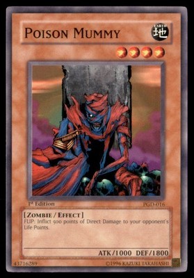 Yu Gi Oh! Poison Mummy PGD 016 Pharaonic Guardian 1st Edition Regular