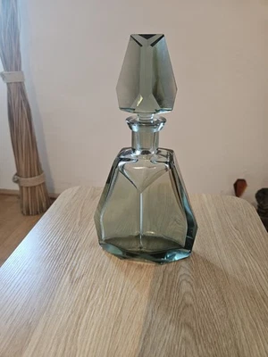 Art Deco Karaffe Böhmen Karl Palda Stil 34cm Cut Glass Vintage RAR! - Bild 1 von 4