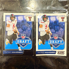 Panini 2017 Score Nfl Draft Patrick Mahomes Ii 2 Texas Tech 2-card Lot Panini 2017 Score Nfl Draft Patrick Mahomes Ii 2 Texas Tech 2-card Lot
