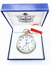 Mint Not Used Zenith 49mm Pocket Watch With Price Tag In Lira Itlay Working