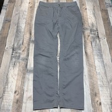 prAna Pants Mens 32x32 Gray Slim Fit Stretch Organic Cotton Outdoors Hiking