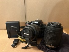 Nikon D3200 DSLR Camera 18-55mm  55-200mm Lens, 16GB SD card, Wireless Adapter 