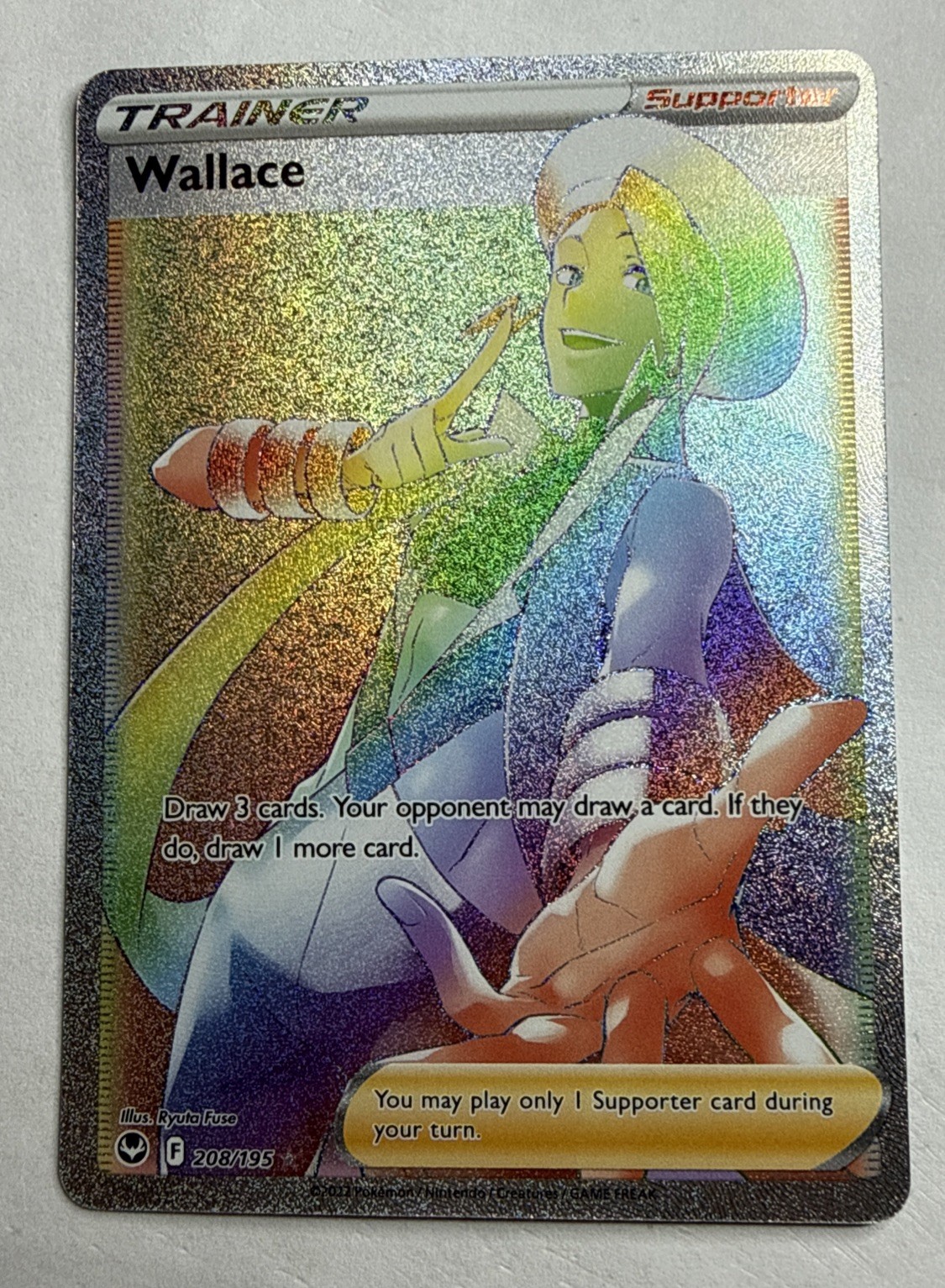 Pokemon Wallace (Secret) Secret Rare SWSH12: Silver Tempest 208/195 NM