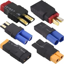 6Pcs TRX Traxxas to Deans T Plug Male Female Connector, XT60 to TRX Male Female