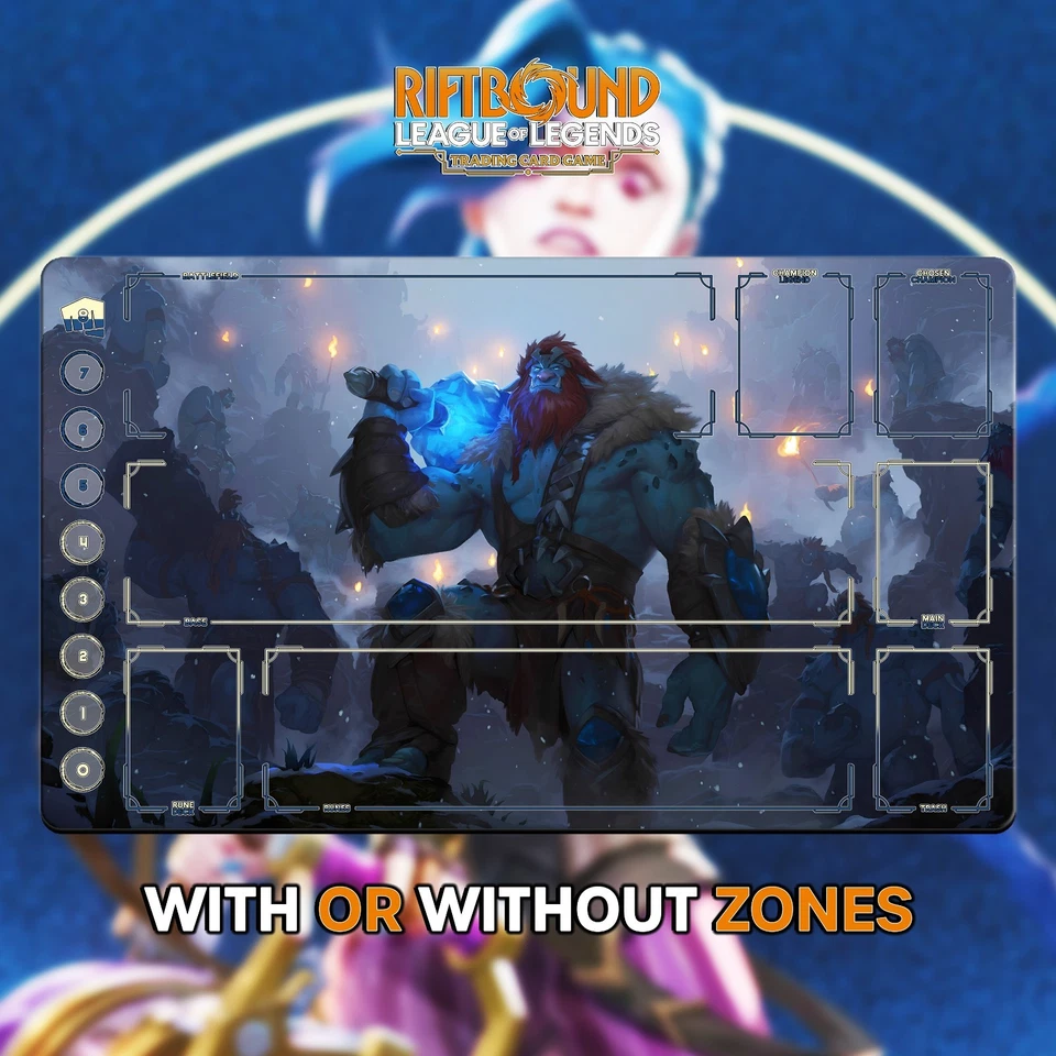 RIFTBOUND LOL TCG Playmat 24x14"(60*35cm) | TRUNDLE - Stitched EDGES - Bild 1 von 1