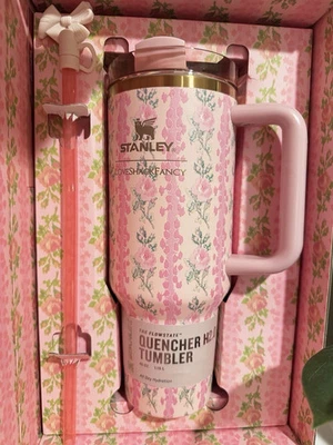 BRANDED Stanley x LoveShackFancy Quencher H2.0 Tumbler 40 oz Pink Floral Limited Edition