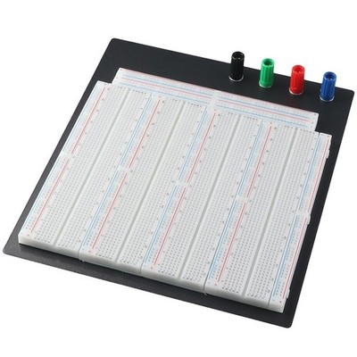 Solderless Breadboard With Black Aluminum Back Plate PCB Circuit Testing