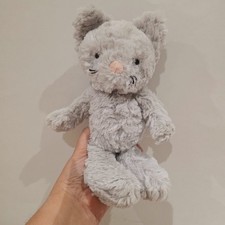 Jellycat Very Rare Squiggle Kitty Soft Toy Grey Squiggles Cat (whiskers) 2014 