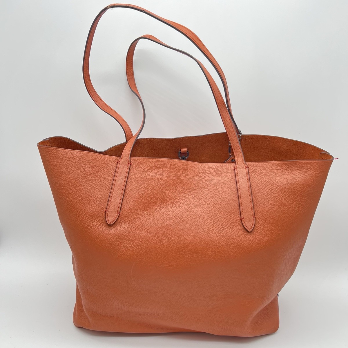 Coach F59403 Derby Tote America's Original Orange Pebbled Leather