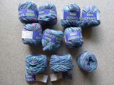 Lot of ibiza Adriafil Ribbon yarn, made in Italy