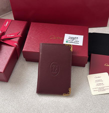 Cartier Must de Cartier Red Calfskin Leather 4CC Card Holder Wallet New in Box