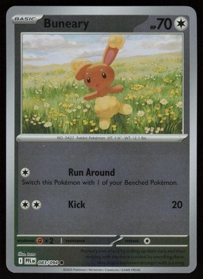BUNEARY 083/094 COMMON PHANTASMAL FLAMES POKEMON REVERSE HOLO NM/M