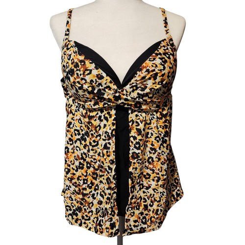 Meet Curve 3XL Leapord Tankini Top Swim Beach Plus Size NEW - 第 1/8 張圖片