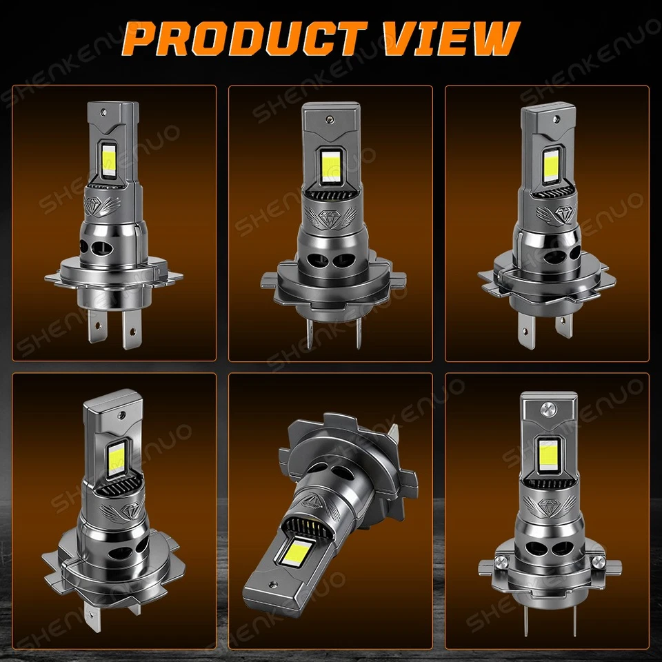 2X H7 LED Bulbs Kit High Low Beam White For Saab 9-5 1999-2006 2007 2008 2009 - Image 3 of 4