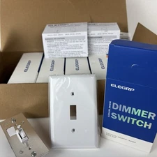 ELECGRP Digital Toggle Dimmer Switch White (6) Pack DM101S-WH6
