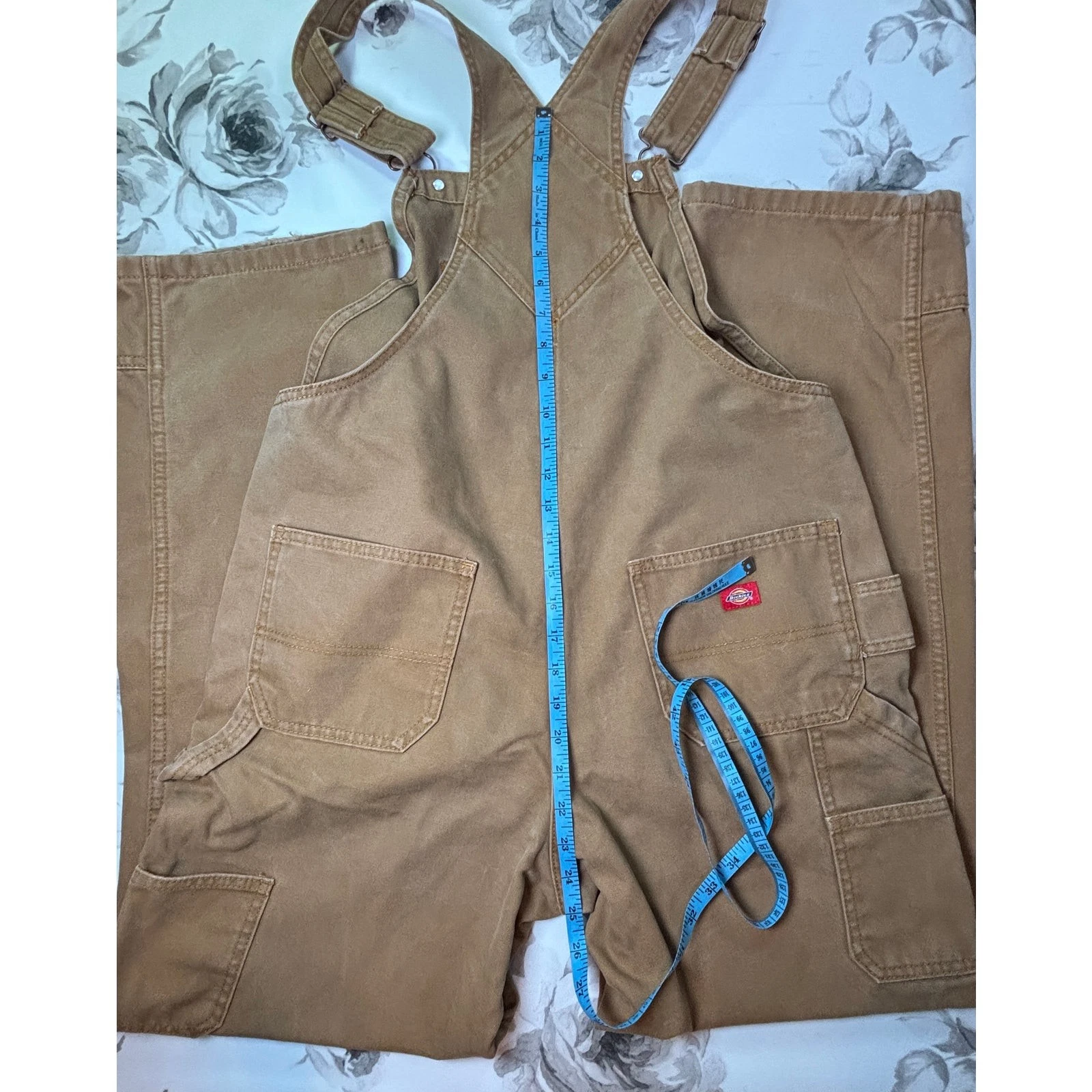 Dickies Canvas Bib Overalls size M image 11