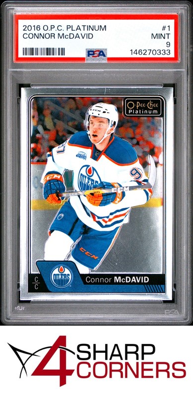 2016 O-PEE-CHEE PLATINUM #1 CONNOR McDAVID OILERS PSA 9
