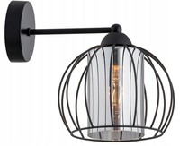 Wandleuchte Schlafzimmer Glas Schwarz Metall E27 T:22 Cm Wandlampe Wohnzimmer