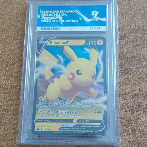 Pikachu V, SWSH061, SWSH Promo, Black Star Promo Holo, Eng, 2020, ACE 9