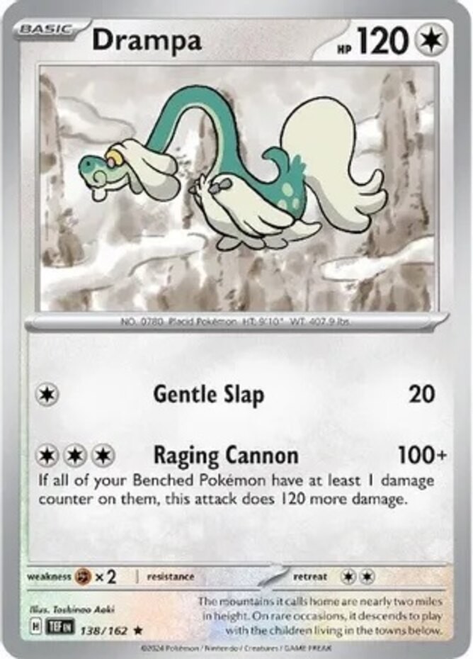 Drampa - 138/162 - Holo Rare (Near Mint) Temporal Forces - Colorless Pokémon