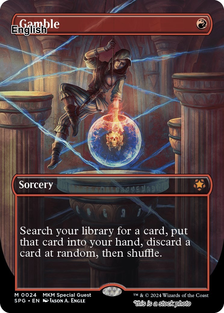 Gamble (Borderless) EN [SPG - 24] - NM TCG MTG