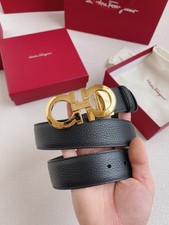 Salvatore Ferragamo Leather Belt Gancini Buckle NEW In Box