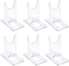 6 Pcs Acrylic Plate Stands Plastic Display Holders, Clear