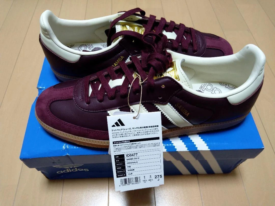 adidas Originals Samba OG Footwear Maroon / Cream White ID0477